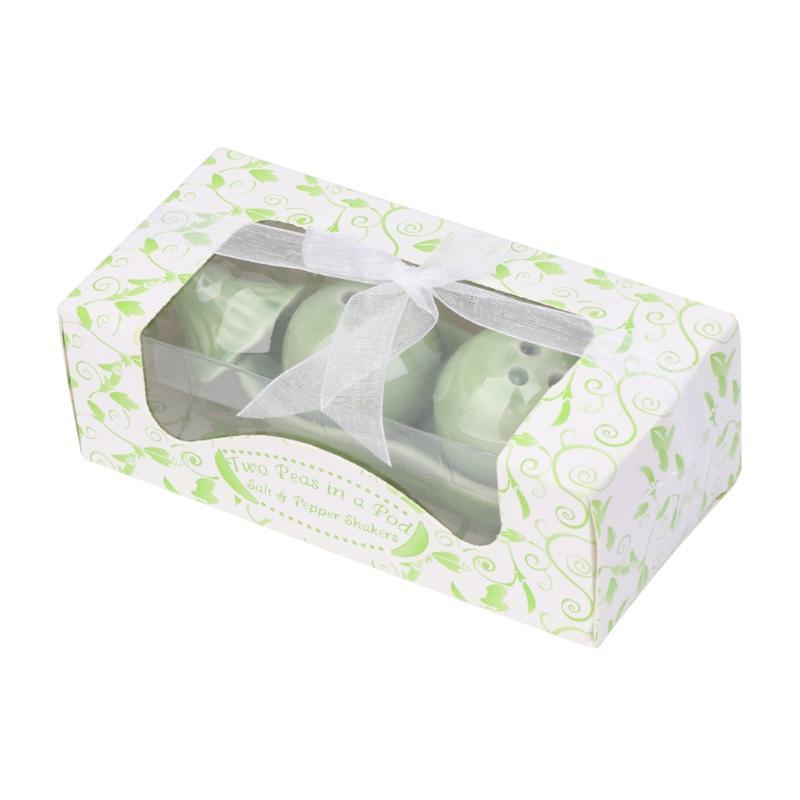 

Creative Pea-shaped Ceramic Condiment Jar, Wedding Return Gift, Green Ceramic Jar in Gift Box Packaging