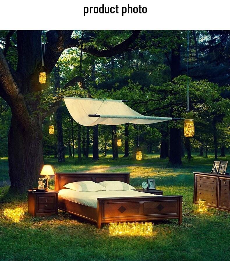 Waterproof Solar Mason Jar Lights for Outdoor Decor: Hanging Garden Fence Lights & Courtyard Pendants