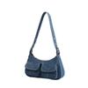 Denim Stray Bag Niche Design Sense Underarm Bag Women's Fashionable Shoulder Bag Fashionable Baguette Bag