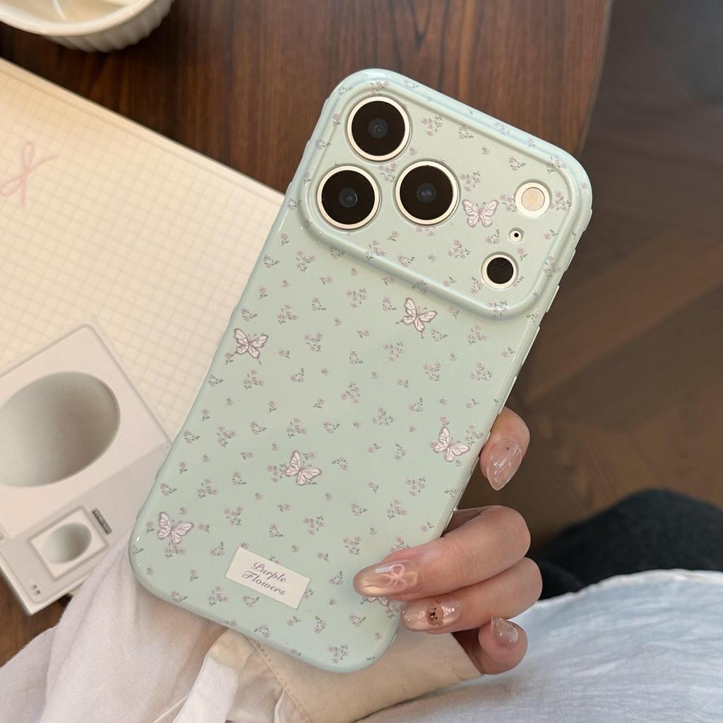 Small Floral Butterfly Phone Case for iPhone 16, iPhone 17, and iPhone 17 Pro Max
