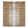 1pc Luxurious Golden Jacquard Window Sheer Curtain for Living Room, Bedroom, Balcony - Elegant Home Decor Window Treatment