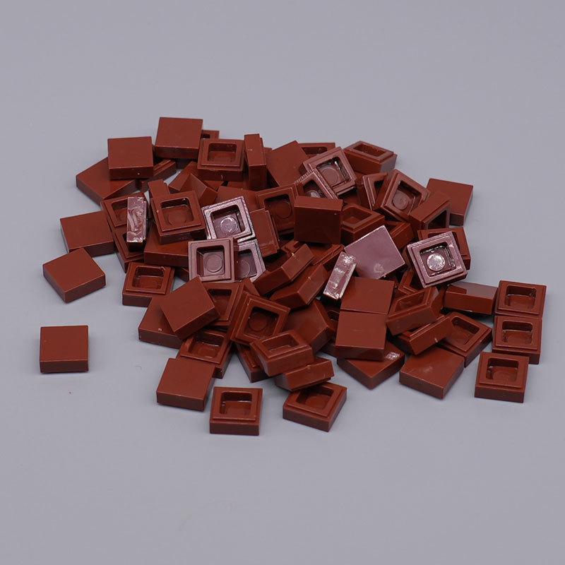 Handmade Small Particle Building Blocks Compatible with Flat Smooth Panel 1x1 Square, 100g