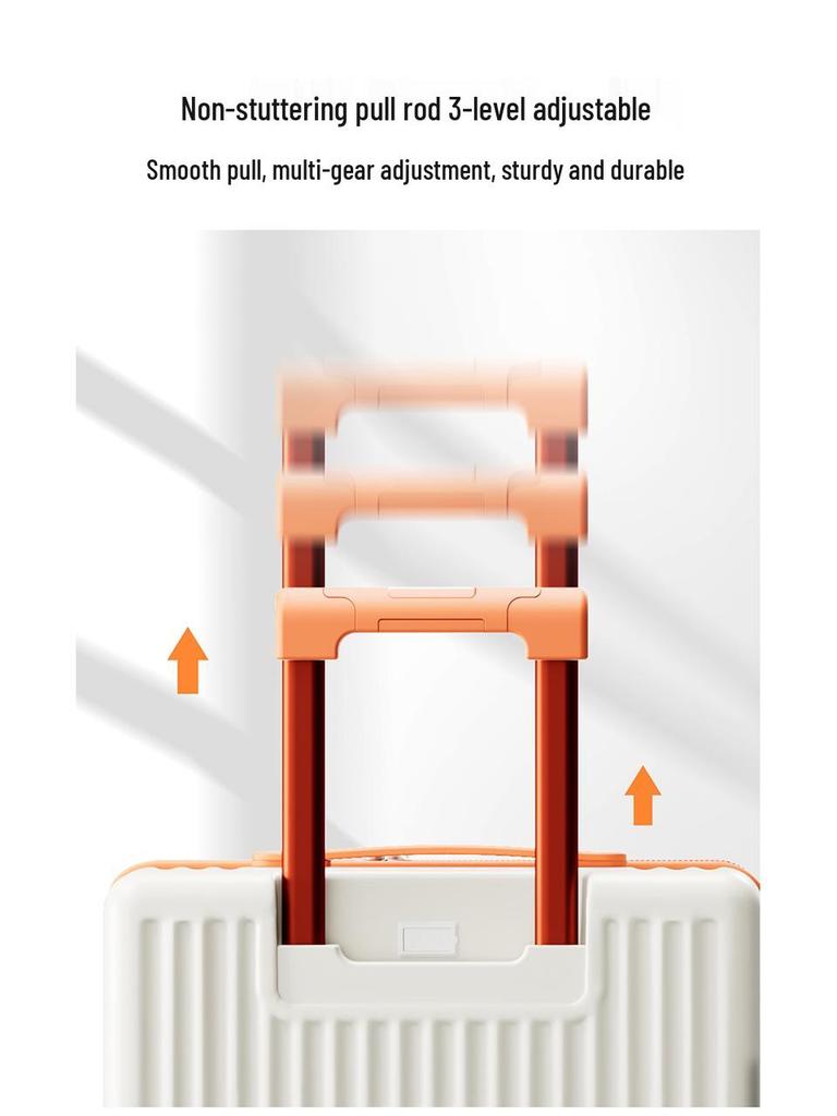 Women's 28-Inch Carry-On Suitcase with Front Opening, Large Capacity, Durable Trolley Case with Universal Wheels