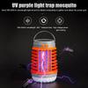 Solar LED Mosquito Killer Lamp Harmless Electric Shock Insect Trap Eco-Friendly Waterproof with Hook for Outdoor Summer Use