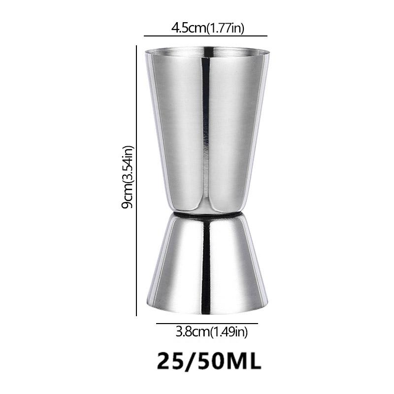 Stainless Steel Cocktail Measuring Jigger Double Shaker Cup Shot Drink Spirit Measure Jigger Kitchen Gadgets Bar Accessories