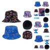 New Stylish Stizy Graffiti Black Cartoon Printed Adult Fisherman Hat Casual Bucket Hat Sunscreen Cap