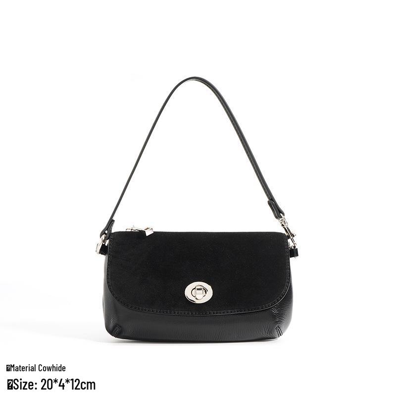 Spring 2024 Women's Genuine Leather Shoulder Crossbody Bag - Trendy Small Square Underarm Handbag