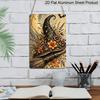2D Flat, 1pc Halloween Decorative Sign & Plaque, Vintage Floral Witch Hat & Broom Aluminum Sign, Spooky Fun Decor, Halloween Artwork Wall Decor