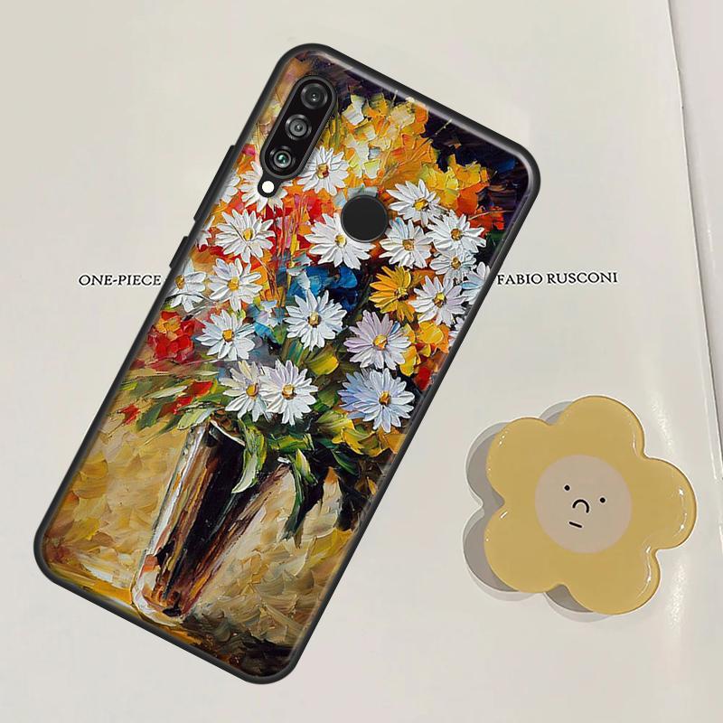 Oil Painting Flowers For Huawei Nova Y91 Y60 Y70 Y90 Y61 3i 7i 8i 11i Nova 11 9 10 SE P20 P40 Lite P30 Pro Case