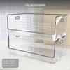Large Acrylic Desktop Organizer, Transparent Stackable Slant-Open Storage Bin