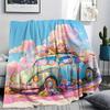 Car Print Flannel Blanket, High quality Comfortable for All Seasons, Home Decor, Warmth and Comfort, Perfect for Christmas Gifts
