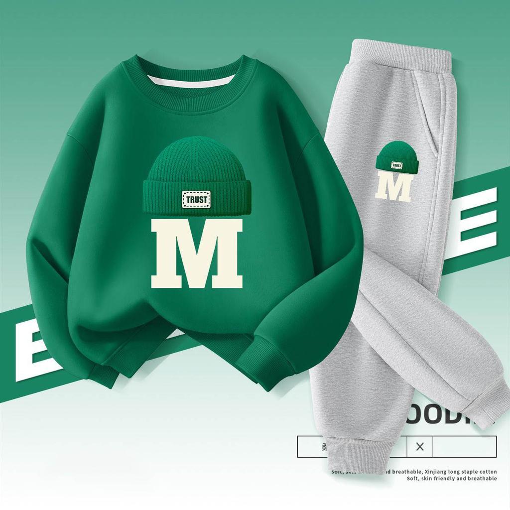 Autumn Baby Boy Clothes Fashion Printed T-shirts and Pants 2 Pieces Set Children Girls Casual Top Bottom Outfits Tracksuits