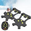 1 Pair Universal 10 Teeth Anti Slip Ice Cleat Shoe Grips Spikes Cleats Crampons for Hiking