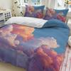 Colorful Clouds Bedding Set Soft Polyester Duvet Cover Set Quilt Cover With Pillowcase For Bedroom Decor Birthday Gift For Girls