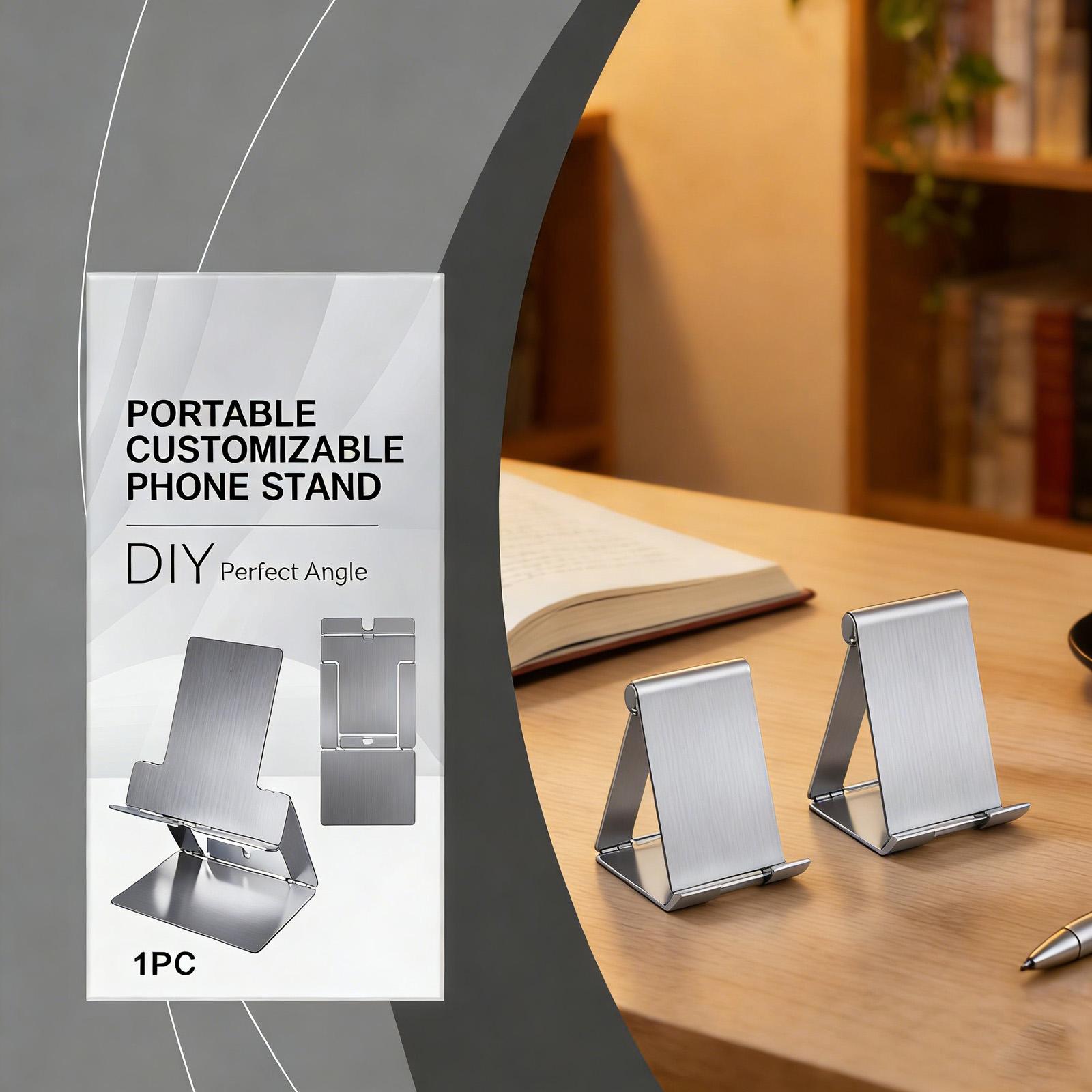 Portable Customizable Phone Stand, Adjustable Desktop, Portable And Lightweight Phone Stand One Size