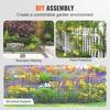 Garden Fence, No Dig Fence 36.6''(H)x29.5''(L) Animal Barrier Fence, Underground Decorative Garden Fencing with 2.5 Inch Spike Spacing, Metal Dog