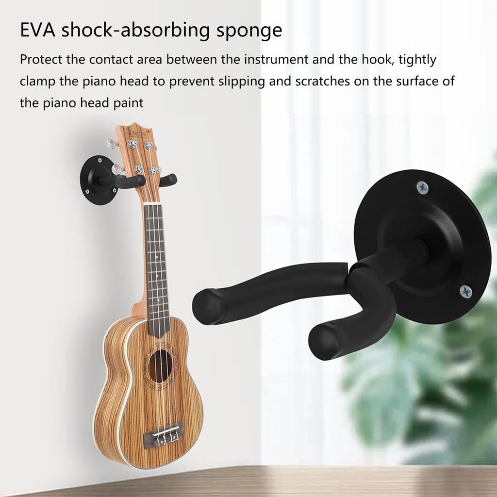 Guitar Wall Mount Hanger, Guitar Wall Hanger, Guitar Hanger Wall Mount for Home and Studio Bass Electric Acoustic Guitar