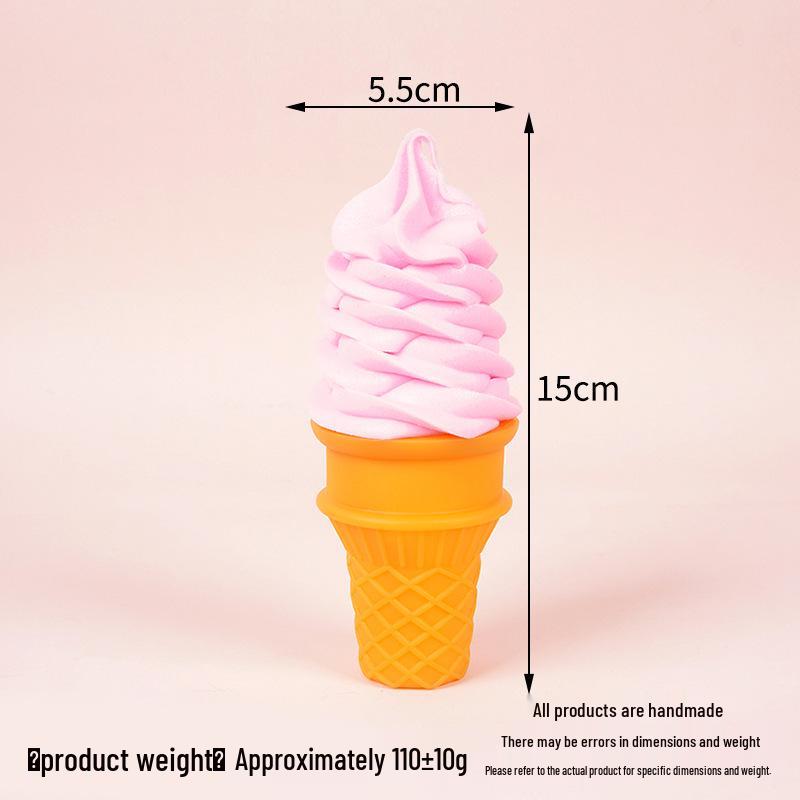 Simulated Crispy Cone Ice Cream Display Model for Shop Decorations