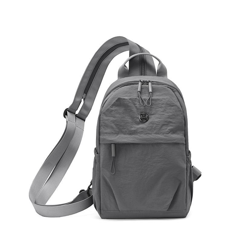 Backpack women's new fashionable lightweight large-capacity backpack nylon cloth women's bag personalized simple texture breast bag