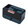 Tissue Box Cover Storage Organizer with Drawer Divider, Pen Glasses Makeup Organizer, Phone Stand