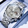 OLEVS Luxus Sport Herren Armbanduhr Original Leuchtend Mondphase Chronograph Uhr Für Männer Edelstahl Herren Quarzuhren