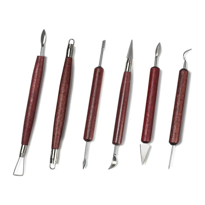 6Pcs Sculpting Tools Pottery Clay Tool Set Double-Ended Wire Knife For Clay Repair Clay Sculpture Carving Tool Set Pottery Tool