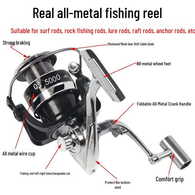 Long Cast Spinning Fishing Reel for Sea and Rock Fishing