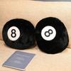Black Large Sports Pillow Simulation Billiards 8 Balls Plush Stuffed Sports Balls Toy Soft Throw Pillows Cushion Decorative Cushionfor Home Bed Sofa