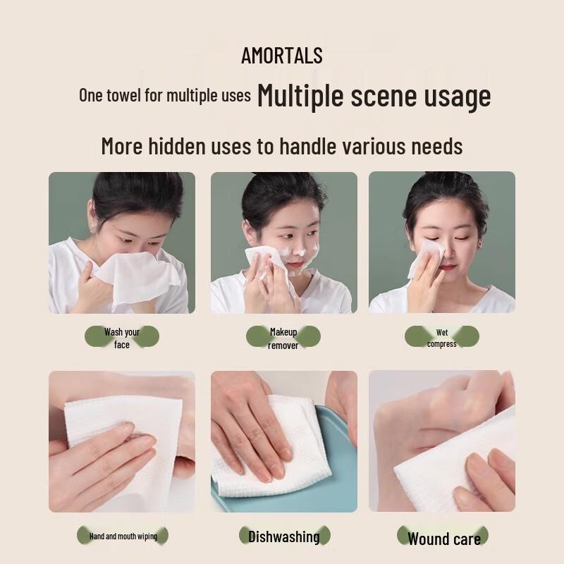 AMORTALS Disposable Face and Bath Towels
