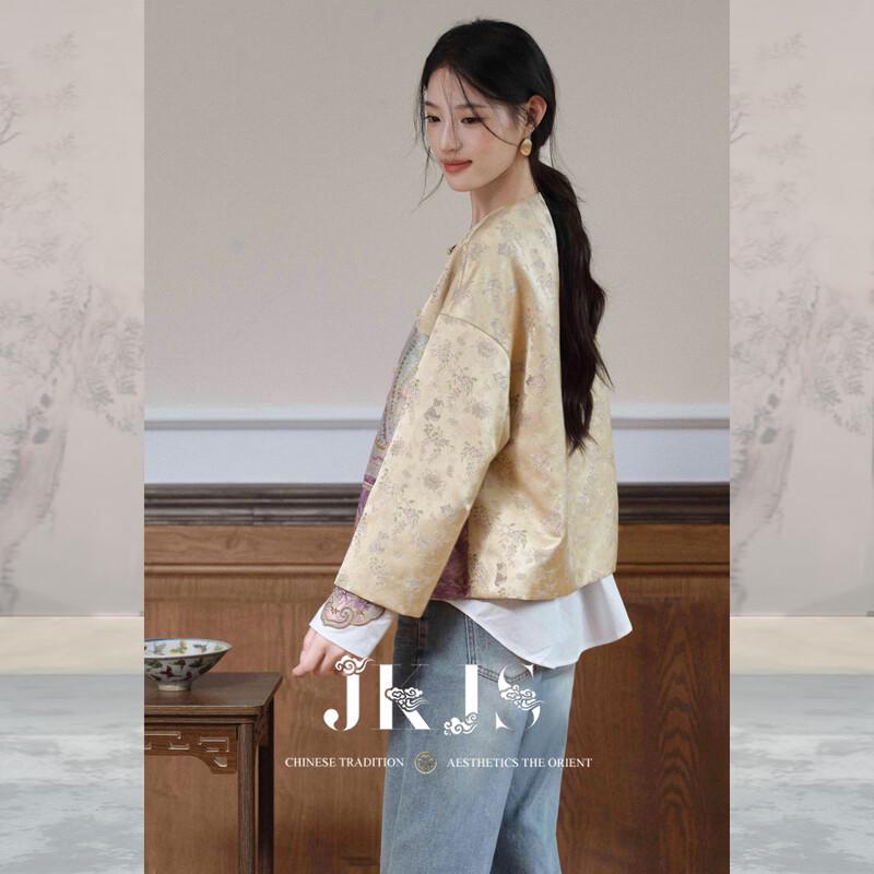 JK&JS New Chinese-Style Floral Jacquard Jacket