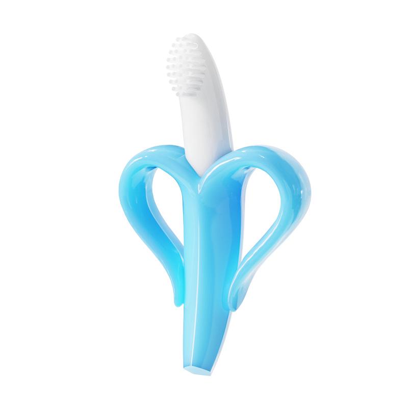 Popular Silicone Banana Teether and Toothbrush with Suction Cup - Baby Safe Molar Stick, Food Grade Chew Toy