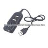 4-Port USB Hub Power Strip Multi-Interface Expander