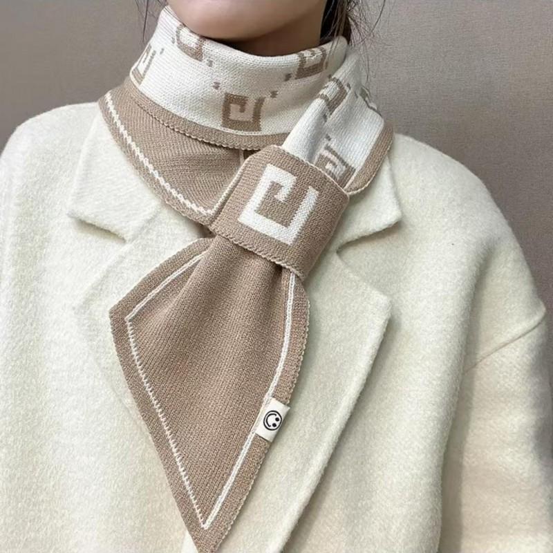 Womens Knitted Triangle Scarf Winter Warmth Stylish Geometric Lightweight Neck Warmer Students