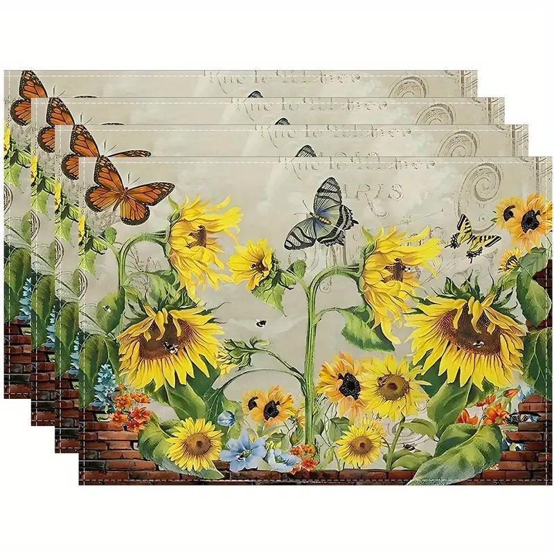 Printed Festival Party Placemats: Stain-Proof, Heat-Resistant Table Decoration