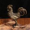 Vintage Rooster Figurine, Lucky Hen with A Pot, Twelve Zodiac Standing Chicken, Tea Pet Decoration, Metal Handicrafts