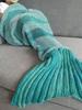 Acrylic Striped Mermaid Blanket For Home Office And Lounge Decor