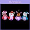 Christmas Eva Santa Snowman Lighted Night Lamp For Holiday Tree Decoration And Festive Decor