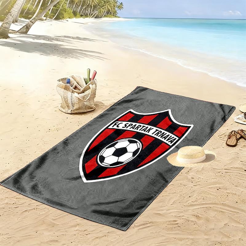Asciugamano da Spiaggia Stampato FC Spartak Trnava, Asciugamano Grande Morbido ad Asciugatura Rapida per Spiaggia Campeggio Nuoto
