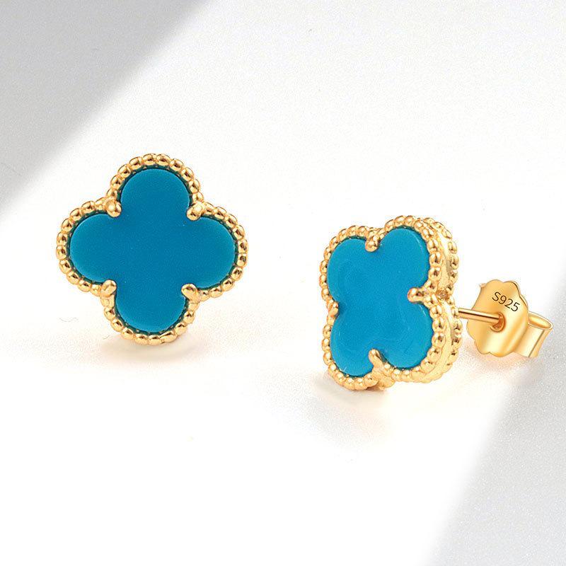 Women's Four-Leaf Clover Bracelet – 18K Gold Plated with Double-Sided Mother-of-Pearl, Elegant High-Quality Accessory, Chic and Lucky Design.