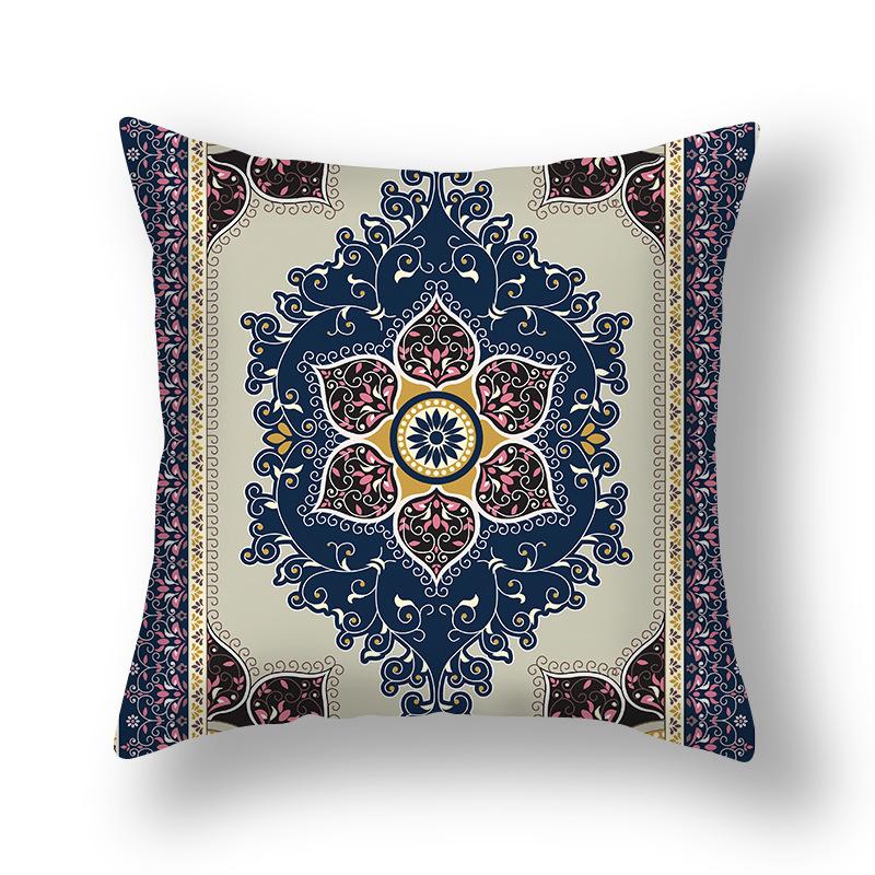 New Persian Carpet Pillowcase Holiday Decorative Pillow Short Plush Cartoon Print Sofa Pillow