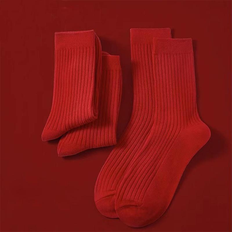 

Утолщенные праздничные красные носки средней длины Geron, теплые модные праздничные годовые носки