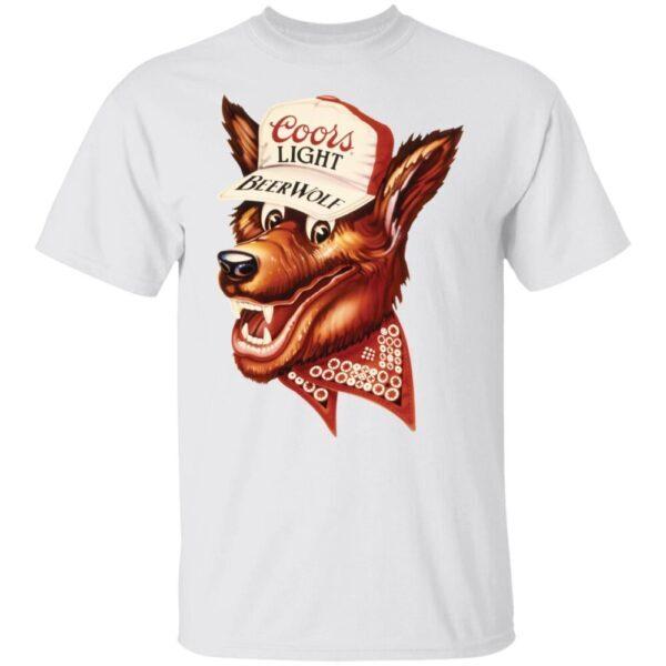 Coors Light Beer Wolf Shirt,White color Unisex T-Shirt XXXL