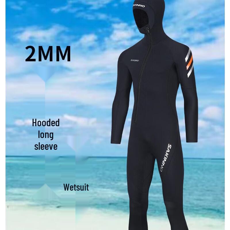 WEZHO Hooded One-Piece Thermal Wetsuit