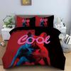 3-piece Down Duvet Cover Set with Domineering Dog Pattern Print (1 Duvet Cover+2 Pillowcases, No Core) Bedding Set