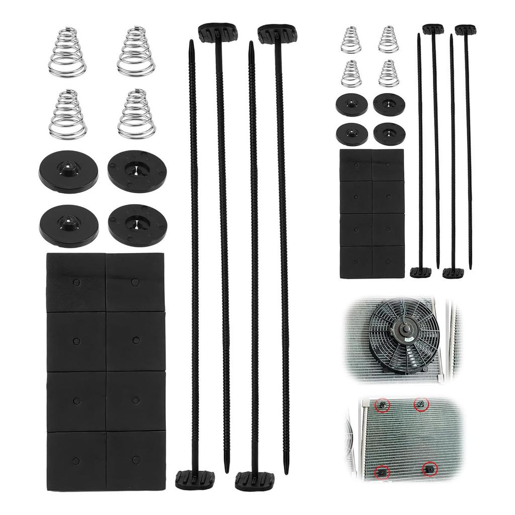 Kühlerlüfter Halterung Kabelbinder Clips Elektrische Übertragung Kühler Montage Befestigungsband Universelles Lüftermontage-Kit Einfache Installation