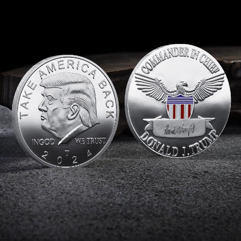 Pamětní mince Donalda Trumpa z roku 2025, USA. Prezidentská suvenýrová mince Pozlacená mince dárek