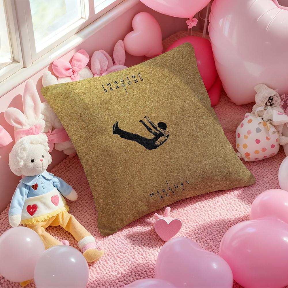 I-Imagine D-Dragons Band Cushion Cover Pattern Printed Pillowcase for Living Room Sofa Cushion Cover & Bedroom Decor