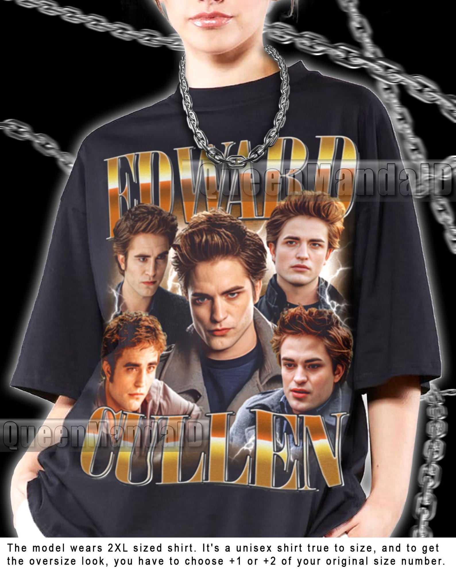 Edward Cullen Shirt 90s Retro Fan Tee, Unisex Movie T-Shirt, Bootleg Vintage Style PK112 L