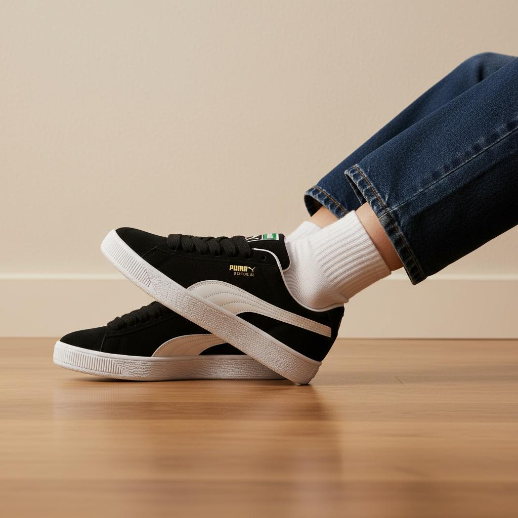 Puma Suede XL Series Comfortable Low-Top Sneakers Women sneakers Black 39764802