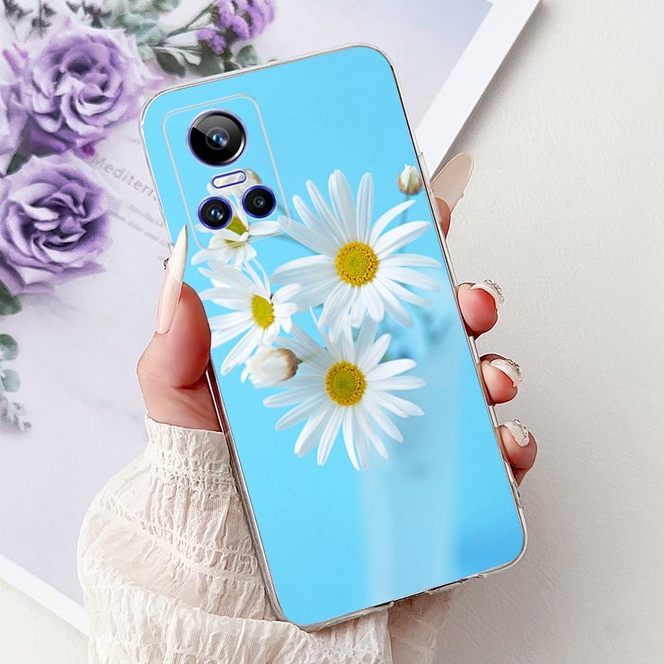 Für Realme GT Neo 3 80W Hülle RMX3561 RMX3560 Süße Katze Glückskarpfen Bemalte Abdeckung Weiche Silikonhüllen Für Realme GT Neo3 150W Fundas